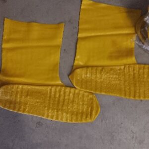 Yellow Rubber Overshoes Galoshes - Size XXL | Waterproof Lab & Rain Boots