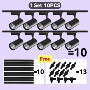 Led Track Light Set Ceiling Lamps Rail Lighting 220V Led Track Lamp Rail Light Spot Light Led Lights for Kitchen Shop Store Home 1