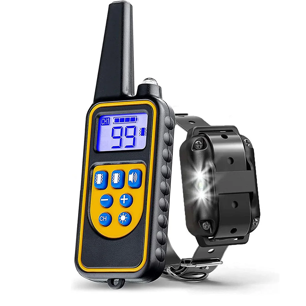 Electric Pet Dog Training Collar Shock Training Collar Electronic Remote Control Waterproof Rechargeable 3
