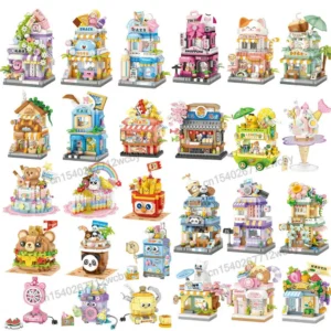 House Building Blocks Household Appliance Dessert Store Street View Snack Children's Toys Boys Girls Gifts Compatible With Lego 1
