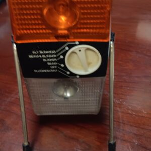 Vintage Emergency Warning Light | Amber Flashing Beacon Light