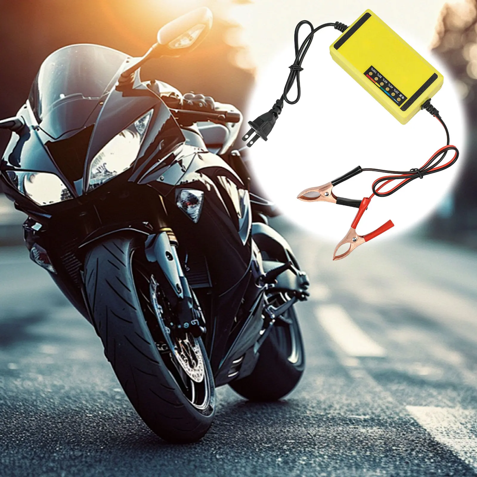 1Pcs Car Battery Charger 12V Fast Charging Automatic High-Power Charger Car Motorcycle Battery Charger Acid Battery Charger 3