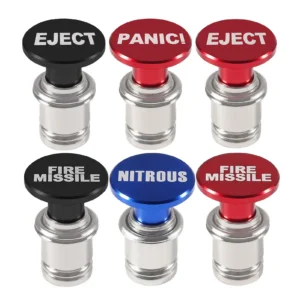 Fire Missiles Button Car Cigarette Lighter Anodized Aluminum 12 Volt Car Cigarette Lighter Replacement Fits Most Vehicles 1