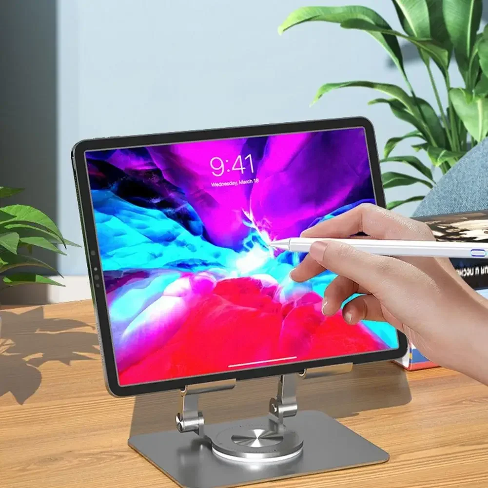 360° Rotatable Tablet Stand Adjustable Foldable Desktop Stand Holder Compatible For 4.7-12 Inch Ipad Pro/Air/Min Laptop Tablet 3