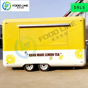 Food Truck with Full Kitchen Mobile Food Cart Trailer with Water Sink Coffee Truck 1