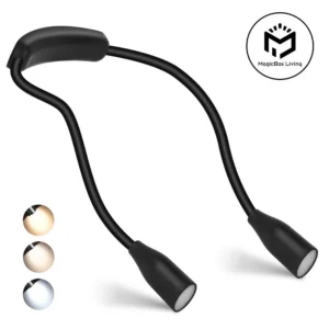 LED Reading Neck Light Usb Rechargeable Book Lamp 360° Flexible Arm Reading Book Light Read Neck Lamp Study Reading Night Light 1