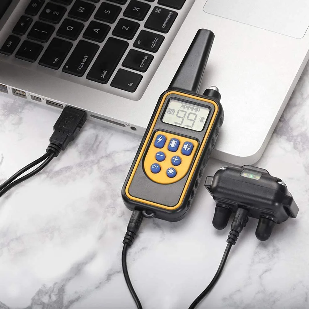 Electric Pet Dog Training Collar Shock Training Collar Electronic Remote Control Waterproof Rechargeable 2