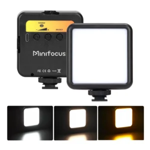 LED Video Light Portable Photography On-Camera 2500K-7000K Bi-Color Lighting Cold Shoe for DSLR Camera Camcorder Gopro Vlog Fill 1