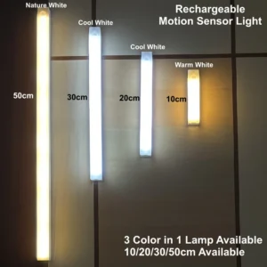 LED Motion Sensor Bar Light Wireless Induction Night Light USB Rechargeable Detector Lamp for Kitchen Cabinet Wardrobe Bedroom 1
