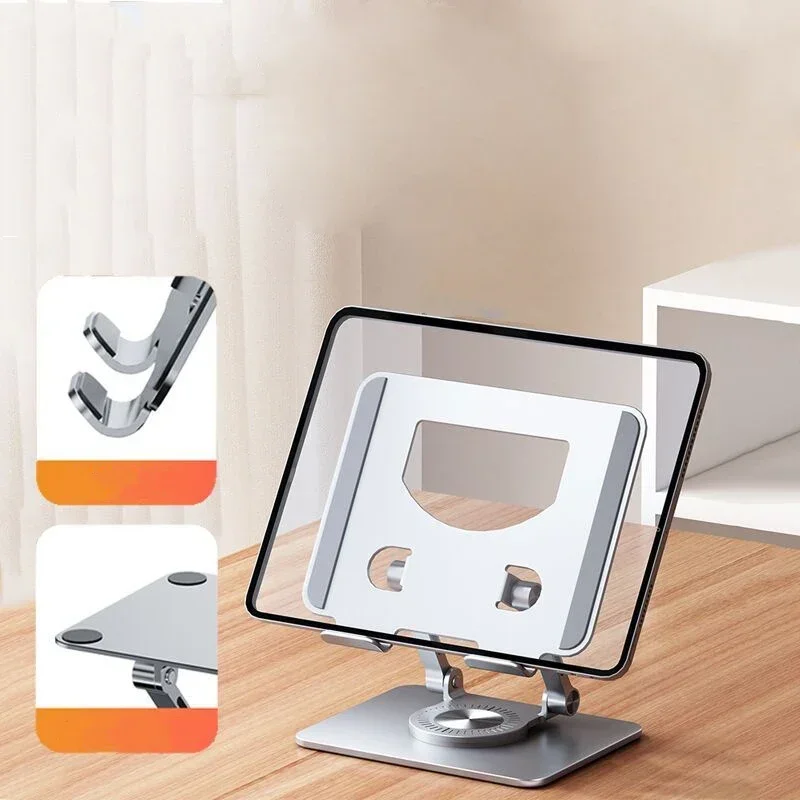 360° Rotatable Tablet Stand Adjustable Foldable Desktop Stand Holder Compatible For 4.7-12 Inch Ipad Pro/Air/Min Laptop Tablet 2