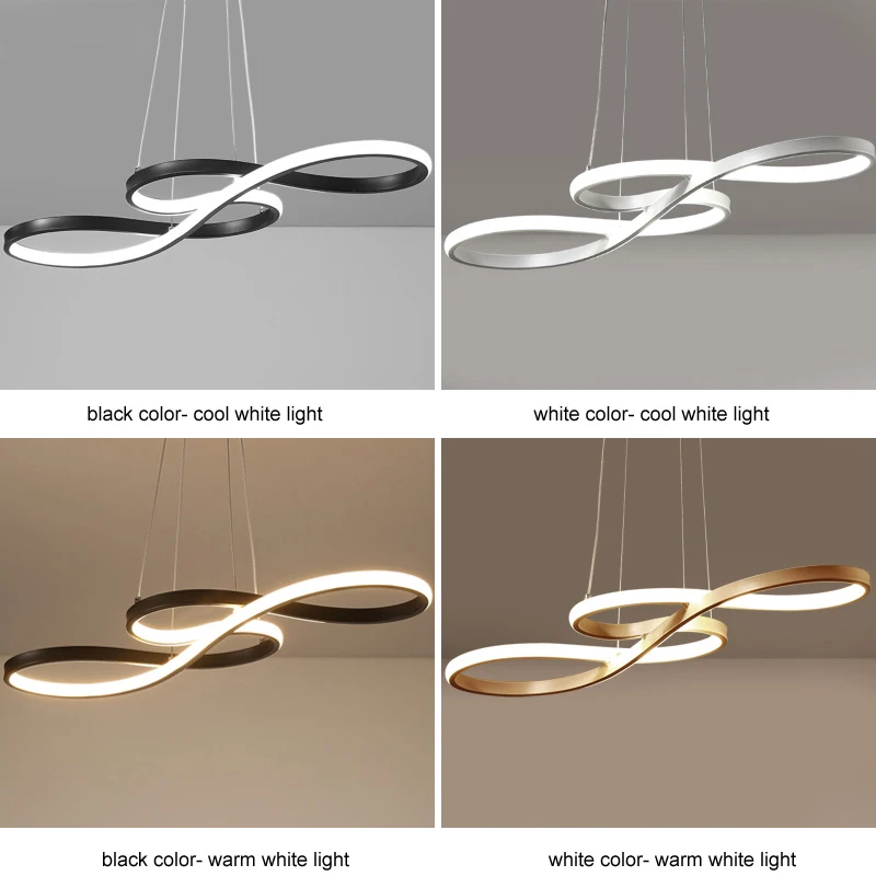 Modern Kitchen Island Pendant Lights Bar Table Dining Room Decor Hanging Lights Remote Dimming Kitchen Led Cord Pendant Lamp - Image 4