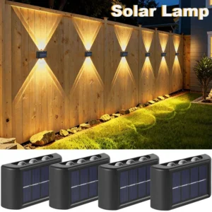 Solar LED Light, Outdoor Waterproof Wall Lamp, Dusk to Dawn Fence Lighting for Garden Courtyard Porch Walkway Camping Decor 1