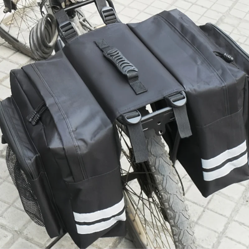 Waterproof Bicycle Bag, Transport Bag with High and Spacious Rear Seat, Double-Sided Design + Reflective Strips 5