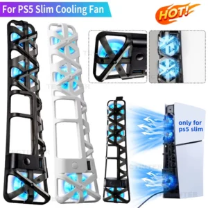 Cooling Fans For PS5 Slim Console For Playstation 5 Slim Disc Edition/Digital With USB 3.0 Port Cooler For PS5 Accessories 1