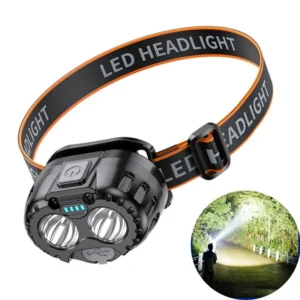 Outdoor Headlamp USB Rechargeable Work Flashlight Multifunctional Head Torch Mini LED Headlight for Camping Fishing Hiking 1