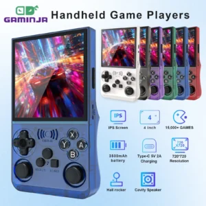 GAMINJA ANS13 Retro Handheld Video Game Console 15000+ Games Built-in Linux 4.0 Inch IPS Screen Portable Pocket Gaming Console 1