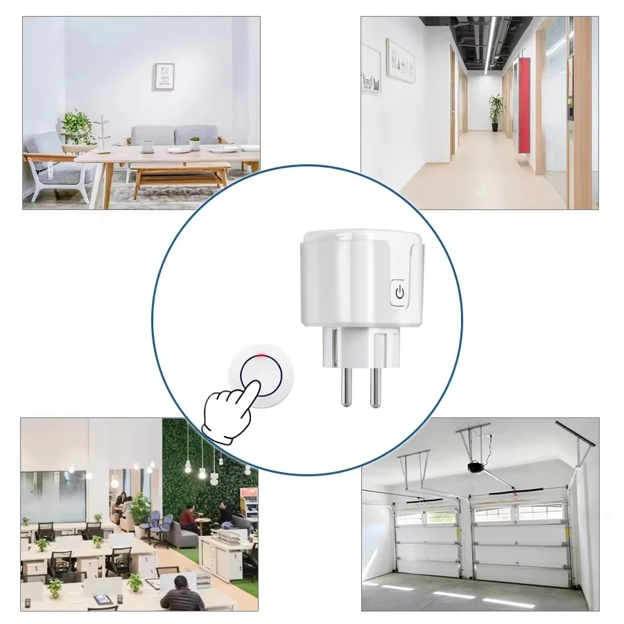 RF 433MHz Wireless Remote Control 220V 110V Relay Receiver Smart Socket Electric Plug Electrical Outlets For Light Lamp Home 3
