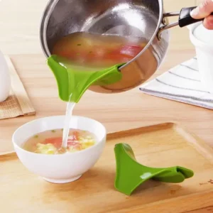Kitchen Funnel with Anti-Splash Edge and Liquid Streamer Spout, Anti-Spill Pouring Tool 1