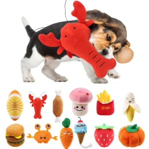 1Pc Pet Toys Fruit Animals Cartoon Dog Toy Stuffed Squeaking Cute Plush Puzzle for Dogs Cat Chew Squeaker Squeaky Toy 1
