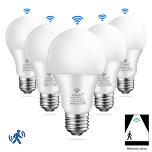 6PCS 220V PIR Motion Sensor Lamp 9W 12W 15W 18W LED Bulb with Motion Sensor Infrared Radiation Motion Detector Security Light 1