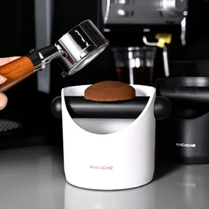 KACACAO Coffee Knock Box Anti Slip Shock-absorbent Dump Coffee Grind Knock Espresso Grind Dump Waste Bin Cafe For Barista 1