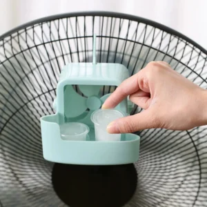 Clip-On Ice Cooling Fan, Portable Air Cooler for Summer - Desk Camping Outdoor Essentials, Personal Evaporative Air Conditioner 1