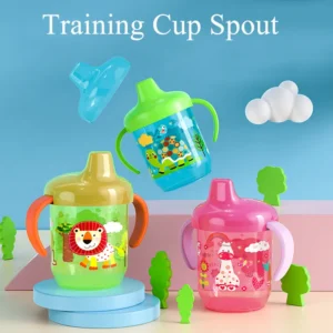 1PC Baby Duckbill Drinking Cup Wide Mouth Cup Baby Learning Drinking Cup with Double Handle for Learning Independent Drinking 1