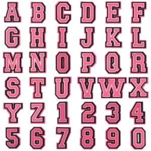 Hot Sale 1Pcs Pink Letter Shoe Charms Decorations for Crocs Accessories Charms Alphabet Pins Women Xmas Party Favors Gifts 1