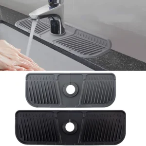 Kitchen Silicone Faucet Mat Faucet Water Catcher Mat Sink Splash Pad Countertop Protector Bathroom 1