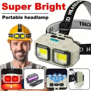 Powerful LED Headlamp COB Induction Rechargeable Head Flashlight Safety Lighting Head Torch for Outdoor Camping Cycling Fishing 1