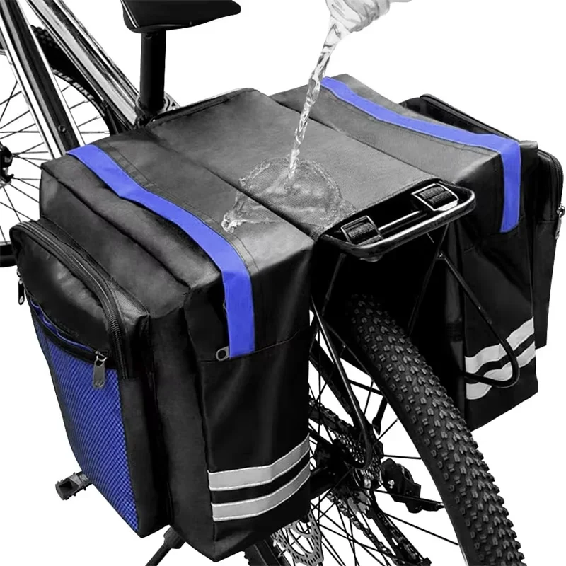 Waterproof Bicycle Bag, Transport Bag with High and Spacious Rear Seat, Double-Sided Design + Reflective Strips 4