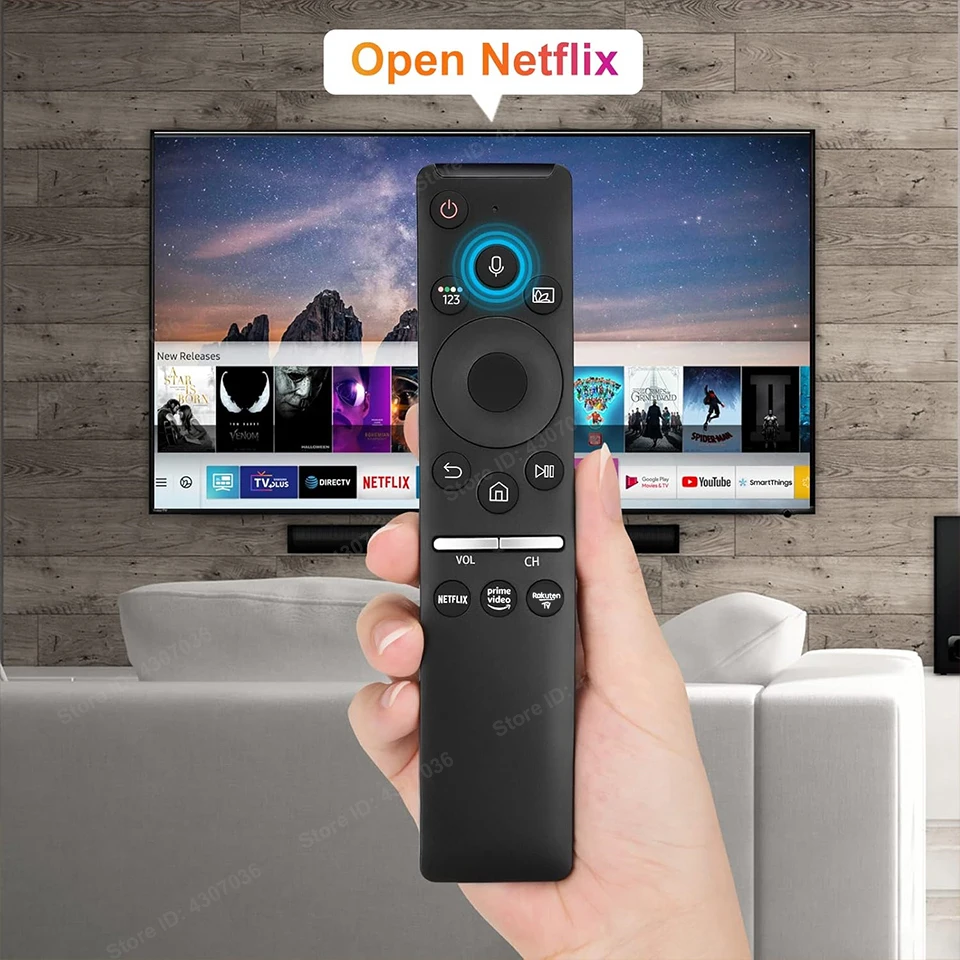 Voice Replacement Remote Control for Samsung TV Curved Frame UHD QLED LED 4K 8K Smart TVs, Universal Remote for All Samsung TV 6