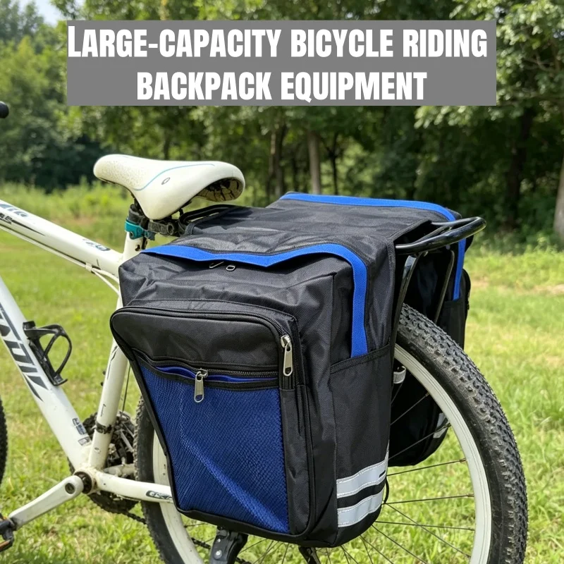 Waterproof Bicycle Bag, Transport Bag with High and Spacious Rear Seat, Double-Sided Design + Reflective Strips 2