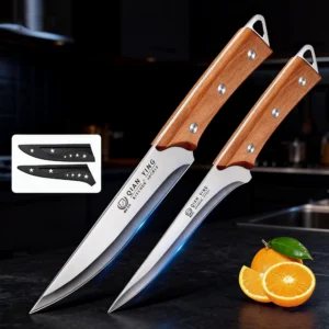 High-quality Stainless Steel Kitchen Knives Kitchen Accessory Knives, Fruit Knives with Knife Covers Sharp for Chefs to Cut Meat 1