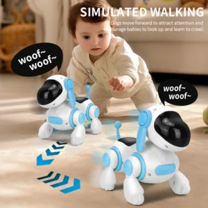 Smart Interactive Robotic Dog,Simulated Walking, Light, Sound, Music, Children's Educational Crawling, Singing And Interactive f 1