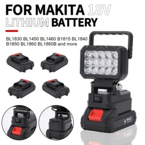 For Makita 18V Li-ion Battery Accessory BL1830 LED Work Lamp Light Torch Flashlight Lantern Camping Emergency Lighting BL1430 1