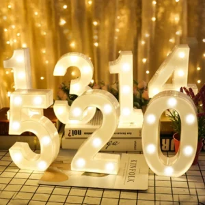 Number Letter Lamp Luminous Alphabet LED Lights Decororation Night Light for Home Wedding Birthday Christmas Party Decoration 1