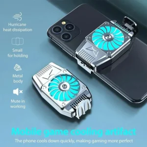 Semiconductor Phone Cooler Fast Cooling Radiator with Fan Low Noise For iPhone Android Gaming Live Streaming Mobile Phone Heat 1
