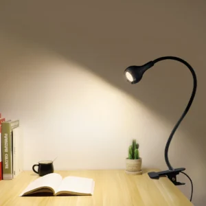 Flexible Table Lamp USB Power Lamp Reading Book Light With Holder Clip Study Reading Lamps Bedside Table Bedroom Decor Nightlamp 1