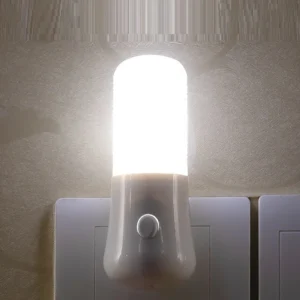 EU/US Plug Night Lights LED Night Light Push Button Switch Bedroom Bedside Lamp Baby Room Corridor Home Decor Wall Socket Lamp 1