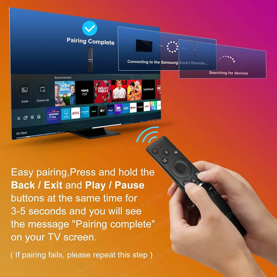 Voice Replacement Remote Control for Samsung TV Curved Frame UHD QLED LED 4K 8K Smart TVs, Universal Remote for All Samsung TV 3