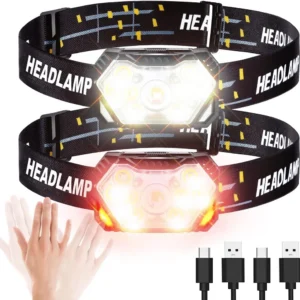9 Led Strong Light Headlamp USB Rechageable Motion Sensor Headlight Portable Fishing Camping Outdoor Head Lamp Work Flashlight 1