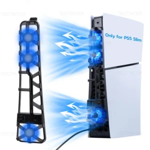 Cooling Fan For PS5 Slim Disc/Digital Console Cooling System with USB 3.0 Port Cooler For PlayStation 5 Slim Accessories 1
