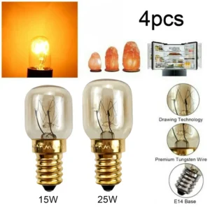 4PCS E14 Salt Lamp Globe Bulb 25W Light Bulbs 240V Refrigerator Oven Replacement Vintage Incandescent Bulbs 1