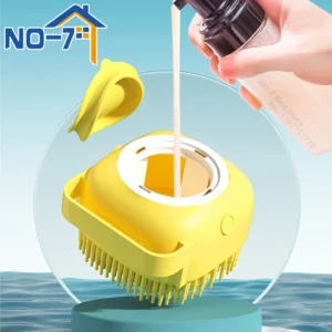 Dog Bath Brush Silicone Pet Shampoo Brush Soap Dog Scrubber Cat Massage Grooming Wash Comb Soft Rubber Puppy Clean Brush 1