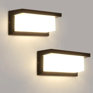 LED Vintage Rectangle Wall Lamp Indoor Outdoor Decorative Lighting for Porch Living Room Bedroom Court Balcony Home Decor 1