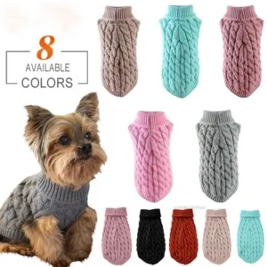 Pet Clothes Sweater Fashion Autumn Winter Warm Dog Sweater Knitted Coat Knitwear for Small Puppy Yorkshire Clothing 1