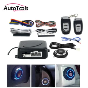 Auto Car One Start Stop Engine System with Remote Control Car PKE Keyless Entry Start System Open Trunk for 12V SUV Autostart 1