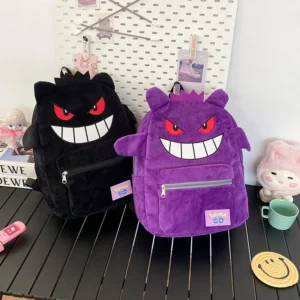 Gengar Backpack Trendy Cool Large Bag Cute Cartoon Kawaii Couple Gift Storage Toys Anime Accessories 1