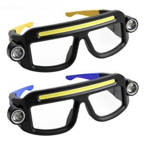 Rechargeable COB LED Glasses Headlight TYPE C Waterproof Lightweight Adjustable Angle Work Lamp for Car Maintenance Repair 1
